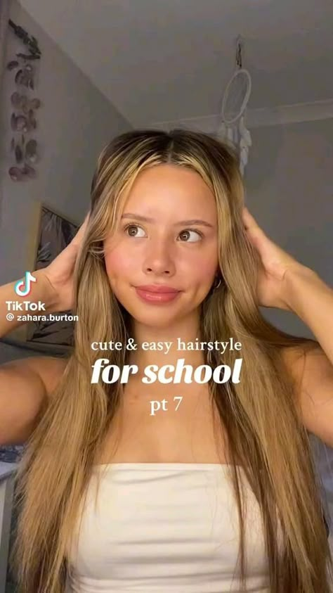 Hairstyles To Wear To School, Preppy Hairstyles For School, Pretty Hairstyles For School, Cute Hair For School, Cute School Hairstyles, Ootd School, Braid Hair Styles, Preppy Hairstyles, Hairstyle Examples