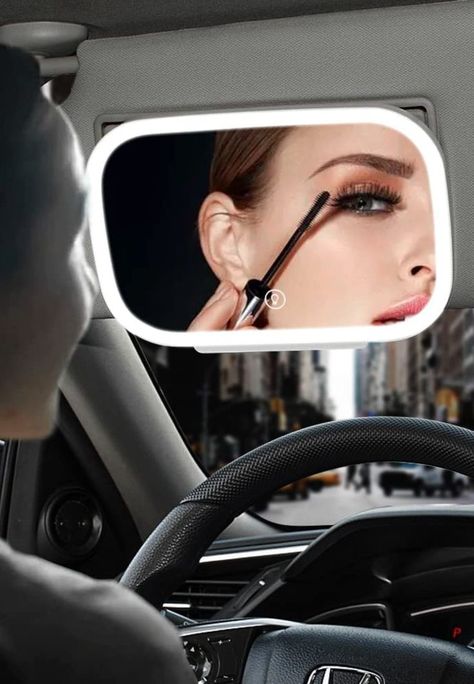 real glass mirror instead of plastic, the car makeup mirror reflects your skin very clearly and realistically. Car Led Makeup Mirror, Car Makeup, Fruits Name In English, Podcast Studio, Car Visor, Cosmetic Mirror, Car Interior Accessories, Car Lover, Car Mirror