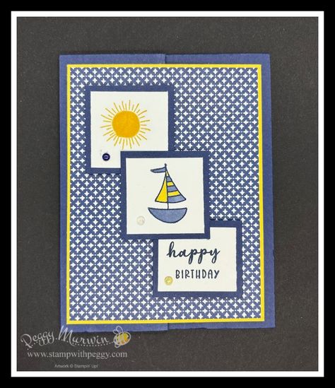 Stampin Up Choose Happy Stamp Set, Stampin Up Choose Happy Cards, Choose Happy Stampin Up Cards, Stampin Up Choose Happy, Sailboat Birthday, Catalog Ideas, Happy Cards, Designer Paper, Stamping Up Cards