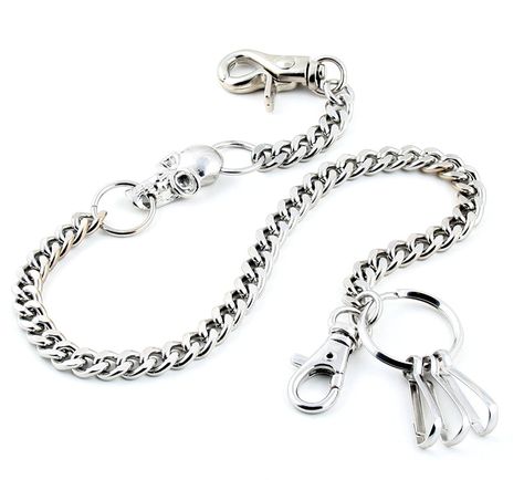 DoubleK Skull Basic Biker Key Jean Wallet Chain (19' *3.7oz)Silver NCS97 >>> Click image to review more details. (This is an Amazon Affiliate link and I receive a commission for the sales) Jean Wallet, Chain Pants, Jeans Chain, Silver Wallet, Wallet Chains, Gold Skull, Skull Pendant, Wallet Chain, Wallet Men