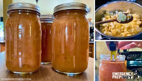 How to Can Applesauce in a Water Bath Canner (Easy to Learn) How To Can Applesauce, Can Applesauce, Canned Applesauce, Canning Peaches, Apple Sauce Recipes, Homemade Applesauce, Emergency Prepping, Cinnamon Apples, Step By Step