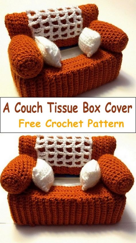 Tissue box covers are more than just practical items; Crochet Tissue Box Covers add a touch of charm and personality to any room. These covers transform an ordinary tissue box into an eye-catching decor piece. Whether it’s a couch-themed cover that brings a playful vibe or a cozy cottage design that adds a warm touch, these covers are perfect for complementing your home decor. Ideal for living rooms, bedrooms, or offices, a well-made tissue box cover ensures tissues are always at hand while blen Crochet Tissue Box Cover Pattern, Crochet Tissue Cover, Box Covers Diy, Crochet Toilet Roll Cover, Crochet Tissue Box Cover, Diy Tissue Box Cover, Patterns For Crochet, Crochet Organizer, Crochet Diaper Cover