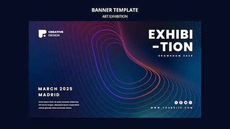 Exhibition Banners, Standing Banner Design, Webinar Design, Elegant Banners, Halftone Design, Geometric Pattern Background, Halftone Pattern, Halftone Dots, Professional Graphic Design