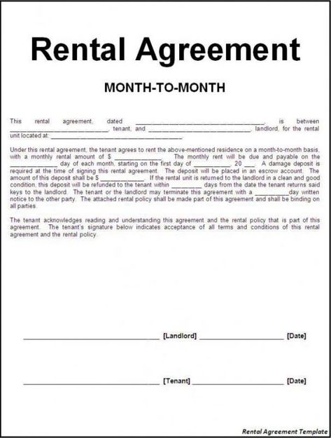 month to month rental agreement Rental Agreement Form, Lease Agreement Free Printable, Roommate Agreement, Downtown Condo, Room Rental Agreement, Apartment Lease, Tenancy Agreement, Real Estate Forms, Chicago Downtown