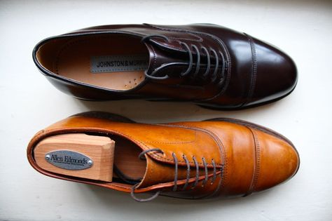 Johnston and Murphy vs Allen Edmonds Short Guys, Johnston And Murphy Shoes, Fashion Tips For Men, Short Men, Allen Edmonds, Johnston Murphy, Park Avenue, Fashion Advice, Nice Shoes