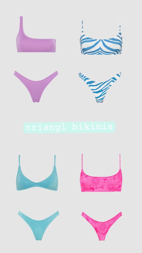 triangl bikinis #outfitinspo #triangl #trianglbikini #summeroutfitinspo Triangl Bikinis, Swimsuits 2024, May Mood Board, Triangle Bathing Suit, Summer 25, Triangle Swimsuit, Photos To Recreate, Swimsuits Outfits, Triangl Swimwear