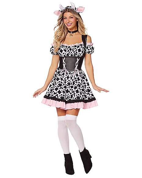 Cow Halloween Costume Women, Cow Costume Women's, Marshmallow Costume, Cow Halloween Costume, Girly Costumes, Cow Print Dress, Cow Dress, Stranger Things Costume, Cow Costume