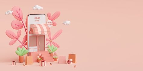 Shopping online and delivery service on ... | Premium Photo #Freepik #photo #food #business #technology #mobile Shopping Mall Interior, Best Website Design, Blur Photo Background, Professional Website Design, Online Shop Design, Blur Photo, Shop Illustration, Cute Pastel Wallpaper, Online Logo