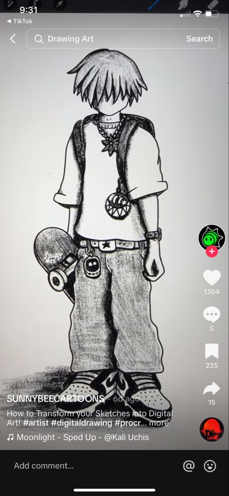 How To Draw Baggy Jeans Sketch, Grunge Person Drawing, Holding Skateboard Pose Drawing, Skater Poses Drawing, Y2k Person Drawing, Skaters Drawing, Skateboard Sketch Drawing, Y2k Boy Drawing, Skateboard Poses Drawing