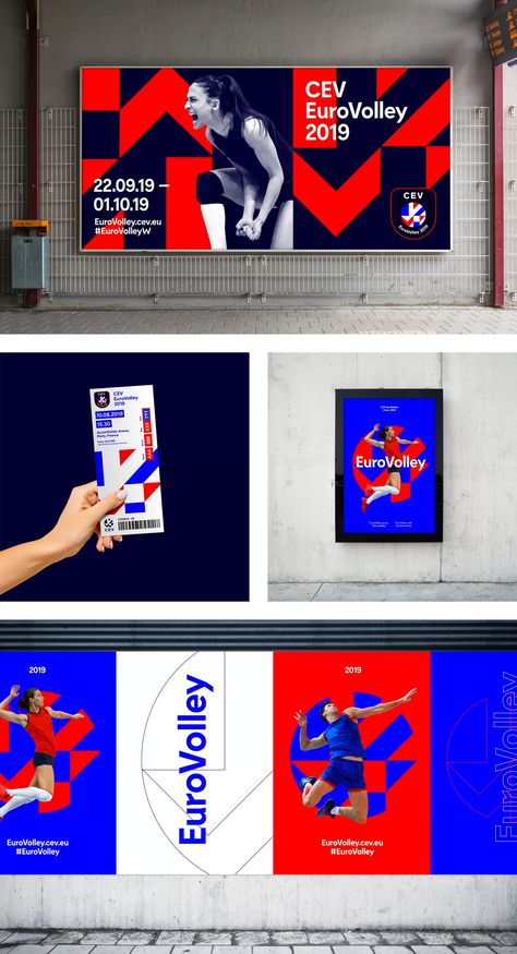 Sports Brand Identity Design, Sports Event Branding, Sport Event Branding, Sport Branding Identity, Sport Identity Design, Event Identity Design, Red And Blue Branding, Sport Branding Design, Sports Brand Identity