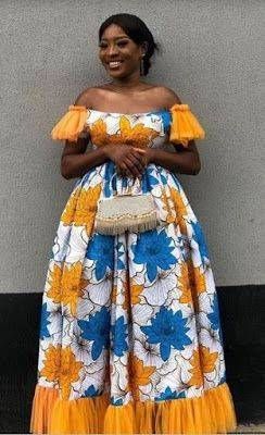 The Lastest Ankara Styles 2020 Ankara Long Flare Gown Styles, Long Flare Gown, Flare Gown Styles, Long African Dresses, African Prom Dresses, Best African Dresses, Short African Dresses, African Wear Dresses, Afrikaanse Mode