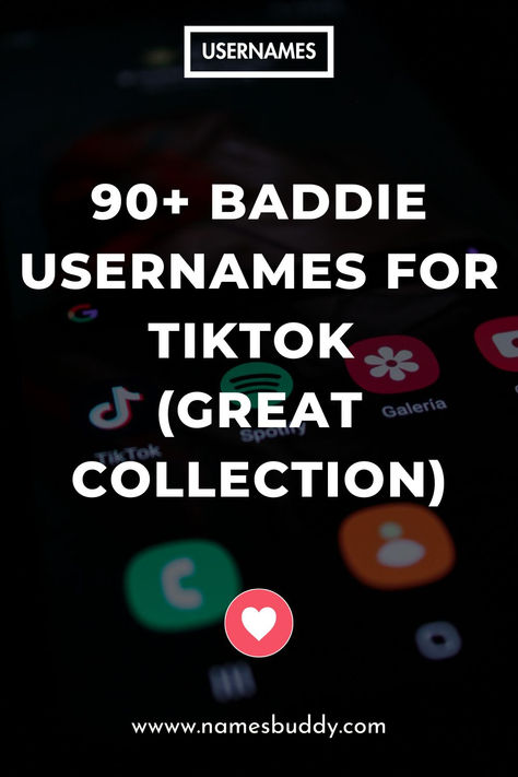 90+ Baddie Usernames for TikTok Clever Username Ideas, Baddie Roblox Usernames, Sassy Names For Instagram Username, Sassy Usernames For Instagram, Baddie Snapchat Usernames, Anonymous Username Ideas, Playstation Username Ideas, Rare Username Ideas, Pretty Usernames