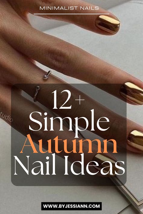 12+ Simple Autumn Nails - November Nail Ideas For This Season Minimalist Nails With Glitter, Fall Nails Classy Simple, Nail Color For Fall 2024, Minimalist Thanksgiving Nails, Natural Nail Designs Fall, Simple Pretty Nail Designs, Neutral Nails Fall 2024, Easy Fall Nail Designs For Beginners, Simple Nails For Fall