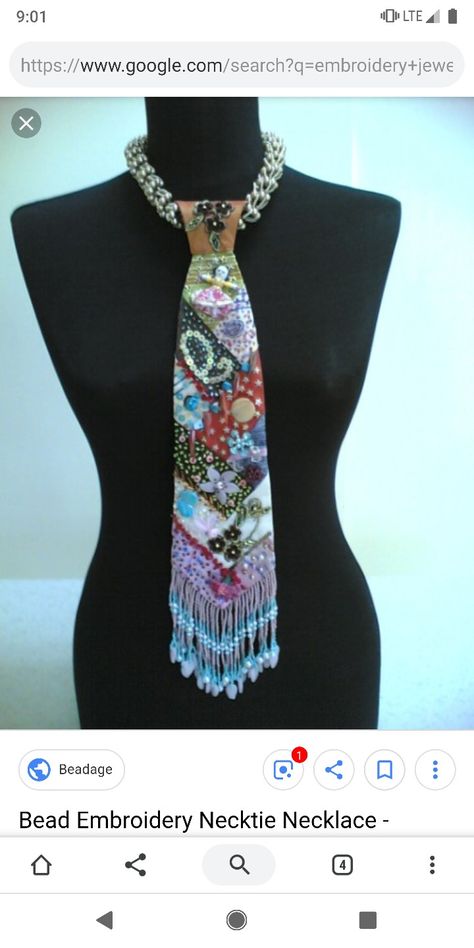 Beaded necktie, embroidery Beaded Tie, Collection Ideas, Female Model, Cute Bags, Necktie, Floral Tie, Surrealism, Neck Tie, Hobbies