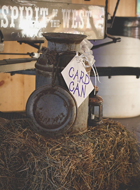 Rustic Milk Can for holding Wedding Day Cards Cowboy Wedding Reception Ideas, Graduation Party Ideas Western Theme, Backyard Bbq Wedding Food, Bbq Wedding Food, Fall Wedding Planning, Wedding January, Backyard Bbq Wedding, Shed Wedding, Harvest Wedding