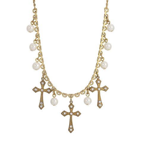 Pearl cross necklace