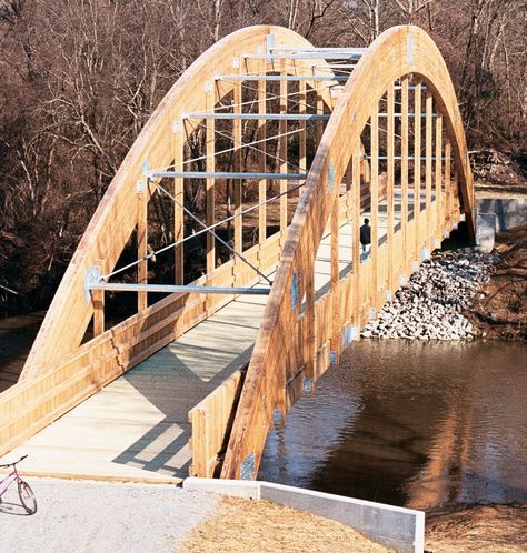 Timber Bridge, Bridge Structure, Timber Architecture, Wood Joints, Wooden Bridge, Residential Construction, Pedestrian Bridge, Bridge Design, Architect House