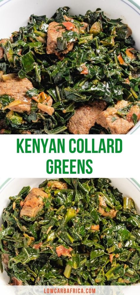 African Side Dishes, Dinner Low Carb, Recipes African, African Kitchen, Kenyan Food, The Boiled Egg Diet, Collard Greens Recipe, Keto Sides, Egg Diet Plan