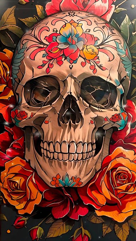 Sugar Skull Art Painting, Sugar Skull Artwork, Skull Reference, Cool Tattoo Drawings, Day Of The Dead Art, Skull Art Drawing, Dragon Artwork Fantasy, Mexican Skulls, Bone Art