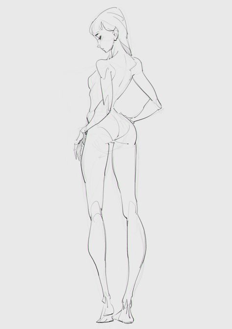 Female Warrior Pose Reference Drawing, Female Back Pose Reference, Elegant Female Pose Reference Drawing, Back Drawing Reference Female, Standing Drawing Poses, Art Body Poses, Pose Reference Female Drawing, Person Poses Reference, Woman Pose Reference Drawing