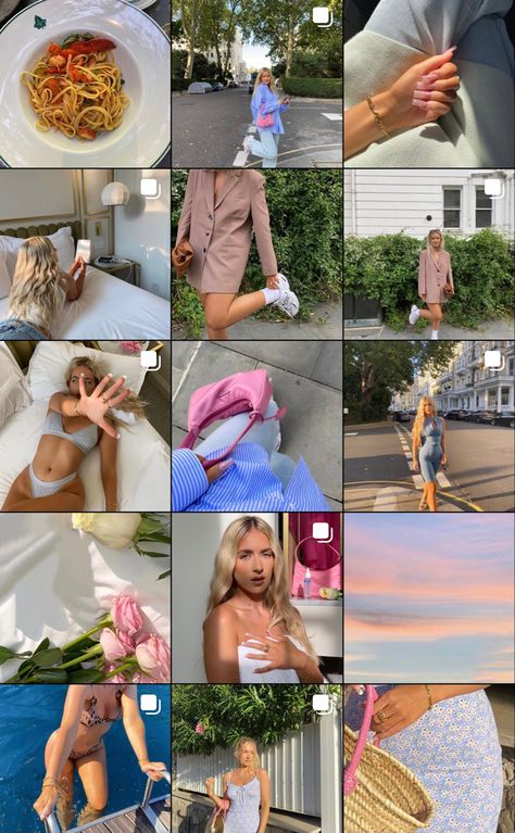 How To Create A Good Instagram Feed, Influencer Feed Instagram, Influencer Ig Feed, Editorial Style Instagram Feed, Instagram Feed Ideas Influencer, Instagram Theme Feed Aesthetic, Bright Instagram Feed Ideas, Instagram Influencer Aesthetic Feed, Insta Theme Ideas Aesthetic