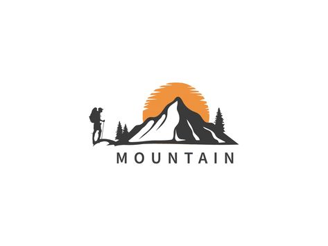 Mountain Logo Summit Logo, Peak Logo, Rustic Logo, Retro Logo Design, Mountain Logo, Logo Desing, Mountain Images, Find Logo, Mountain Camping