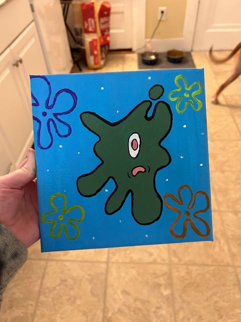 Squidward Painting, Create Canvas, Painting Ideas, Canvas, Quick Saves