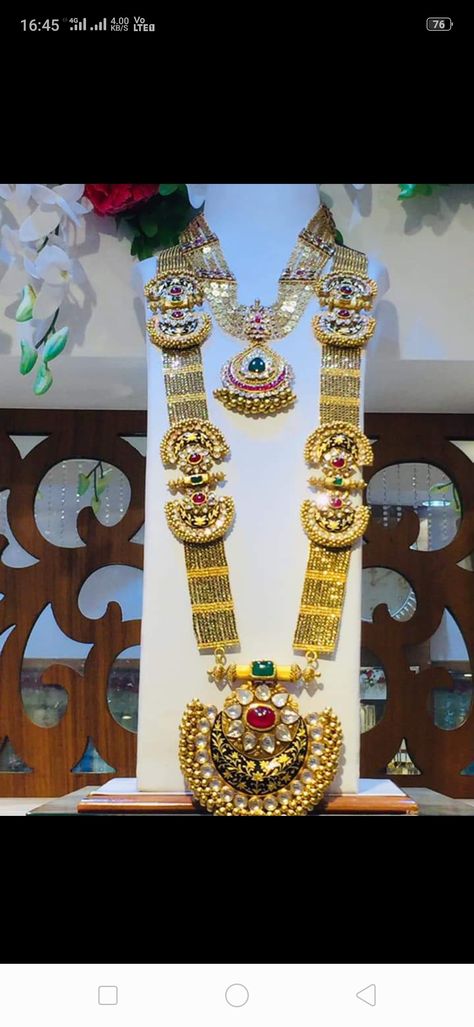 Ganthan Design Gold Long, Ganthan Design, Long Mangalsutra, Winter Bridal Jewelry, Wedding Jewelry Sets Bridal Jewellery, Bond Paper Design, Bridal Necklace Designs, Antique Necklaces Design, Mehndi Designs Front Hand