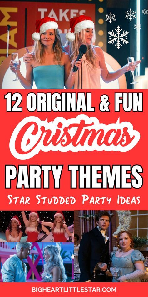 Girls Night Out Christmas Party Ideas, Christmas In Paris Party Theme, Fun Christmas Party Themes For Adults, Funny Christmas Themes Party, Girls Christmas Party Themes, Unique Christmas Party Themes, Christmas Party Dress Up Themes, Unique Christmas Party Ideas, Ladies Christmas Party Themes