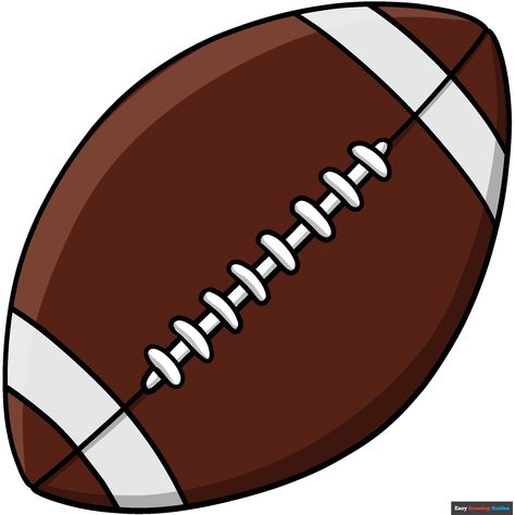 How to Draw a Cartoon Football New Drawing Ideas, Football Outline, What Colors Represent, Sport Art Projects, Easy Drawing Guides, Drawing Steps, Football Drawing, Sports Drawings, Drawing Guides