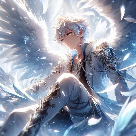 Anime Purple Hair, Angel Manga, Male Angel, Anime Kingdom, Magical Boy, Anime Men, Cute Anime Wallpaper, Anime Pictures, Anime Angel