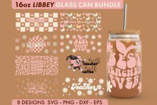 Frosted Coffee, Can Wrap Svg, Glass Can Svg, Glass Wrap Svg, Svg Sublimation, Cup Games, Glass Can Wrap, Libbey Glass Can, Art Deco Patterns