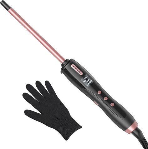 Small Curling Wand, Small Curling Iron, Short Long Hair, Barrel Curling Iron, Curling Hair With Wand, Heat Resistant Gloves, Long To Short Hair, Long Lasting Curls, Long Hair Color