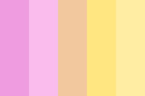 Rapunzel Color Palette, Sunrise Color Palette, Sticker Projects, Disney Princess Colors, Sunrise Colors, Carnation Pink, Email Examples, Candy Flowers, Prom Theme