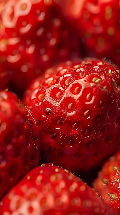 A close up of a bunch of strawberries stock photography Food Close Up Photography, Ap Studio Art, Strawberry Slice, Macro Shots, Close Up Photography, Vector Portrait, Studio Art, Reference Photos, Photography Inspo