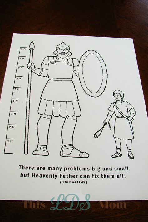 Today we talked about David and Goliath and how David had courage.  You can find his Scripture Hero Chart to download here .   We watched t... David And Goliath Printables, David And Goliath Worksheet, David Goliath Craft For Kids, David And Goliath Art, Goliath Printable, David And Goliath Coloring Page, Goliath Coloring Page, David Craft, David And Goliath Craft