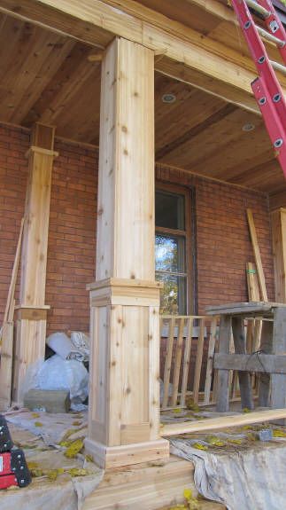 Front Porch Columns, Porch Remodel, Building A Porch, Porch Columns, Porch Posts, House With Porch, Front Porch Decorating, Decks And Porches, The Porch