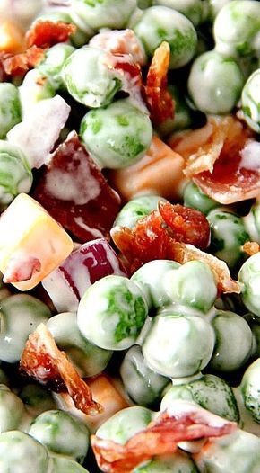 Pea Salad With Bacon, Pea Salad Recipes, Recipe Salad, Pretty Life, Pea Salad, Cold Salad, Salad Recipes For Dinner, Veggie Salad, The Suburbs