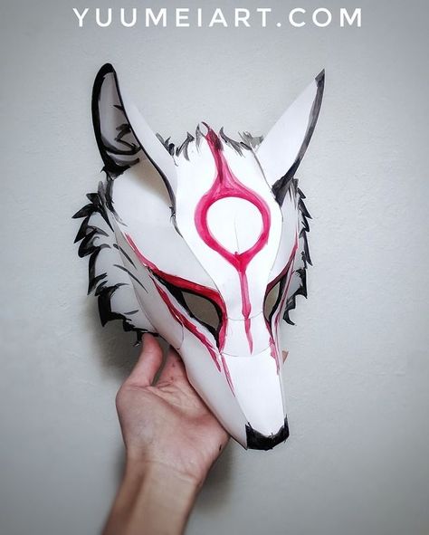 Okami Mask, Yuumei Art, Kitsune Mask, Wolf Mask, Japanese Mask, Fox Mask, Cool Masks, Cosplay Diy, Masks Art