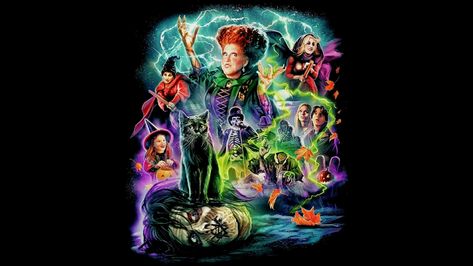 17 Hocus Pocus Wallpapers & Backgrounds For FREE | Wallpapers.com Hocus Pocus Tumbler, Hocus Pocus Movie, November Wallpaper, 30 Year Anniversary, Fleece Quilt, Waterslide Paper, Three Witches, Waterslide Decals, Halloween Designs