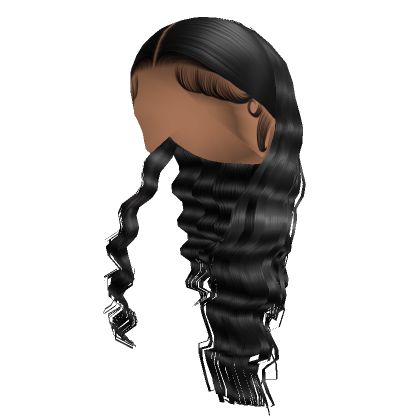 Wavy Middle Part, Roblox Hair, Hair Roblox, Hair Codes, Black Hair Roblox, Create An Avatar, Middle Part, Prom Hair, Hair Accessory