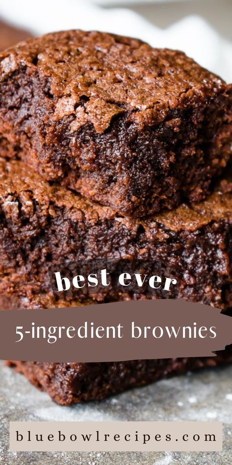 Baking Cocoa Recipes, Low Ingredient Brownies, Brownies Recipe Homemade No Chocolate Chips, Brownies With No Chocolate Chips, Quick Brownie Recipe 3 Ingredients, Brownies With No Cocoa Powder, Easy Recipe With Cocoa Powder, Easy Bake Brownies, Brownies With Cacao Powder