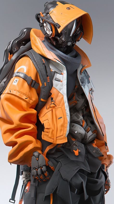 ArtStation - Techwear Jacket Fashion Sci Fi Female Warrior, Cyberpunk Jacket Design, Techwear Helmet, Cyberpunk Wardrobe, Cyberpunk Outfit Design, Sci Fi Jacket, Eric Bellefeuille, Techwear Art, Scifi Fashion