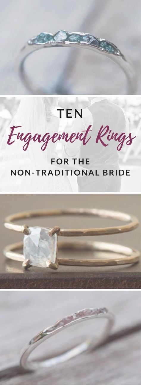 Wedding Rings Affordable, Non Traditional Engagement Rings Nodeform, Engagement Rings For Older Brides, Non Traditional Engagement Ring, Atypical Engagement Rings, Alternative Engagement Rings Boho, Timeless Crystal Ring With Vs Clarity For Wedding, Practical Engagement Rings, Redo Old Wedding Ring