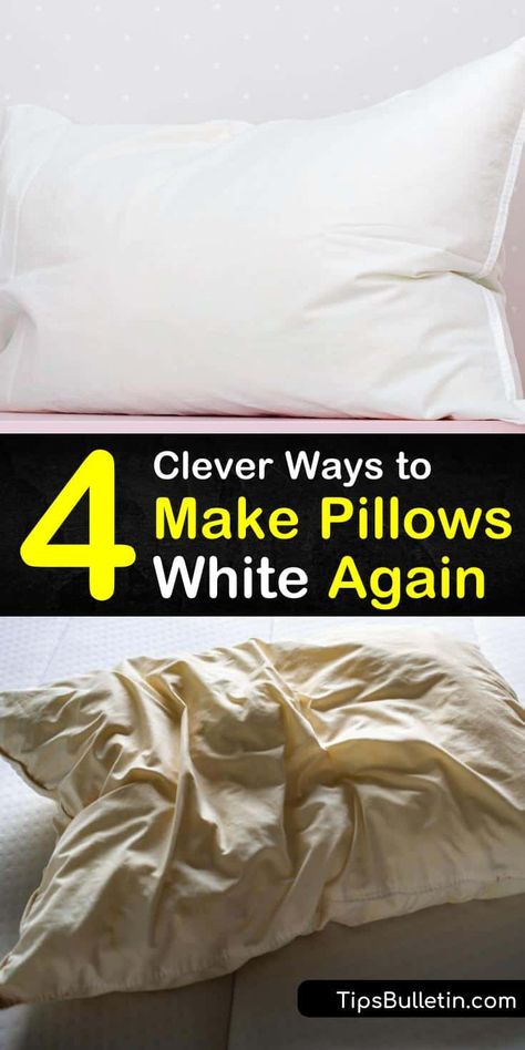 Cleaning Pillows, Make Pillows, Remove Yellow Stains, Homemade Cleaner, Spring Cleaning Challenge, Baking Soda Benefits, Clean Baking Pans, Wash Pillows, Stain Removers