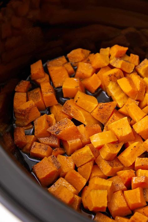 Crock Pot Butternut Squash Cooking Butternut Squash In Crockpot, Butternut Squash In Crockpot, Squash In Crockpot, Crock Pot Butternut Squash, Butternut Squash Crockpot, Squash Crockpot, Paleo Curry, Butternut Squash Bread, Butternut Squash Pie