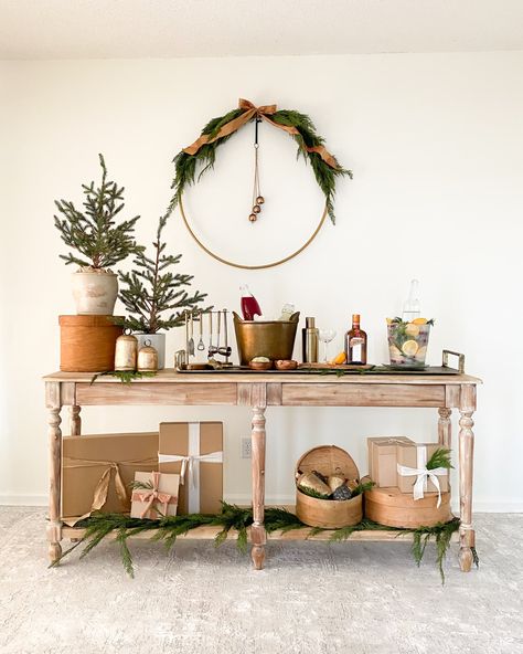 Learn How to Set Up a Festive Home Bar with Furniture You Already Own | Apartment Therapy Holiday Party Bar, Cabinet Trends, Kitchen Cabinet Trends, Holiday Bar, Dear Lillie, Party At Home, Ceiling Storage, Bar Set Up, Office Items