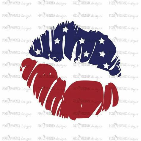 Memorial Day/4th of July Decor Celebration, Patriotic Lips, Kiss Svg, Memorial Day Svg, 13 Colonies, Usa Svg, American Flag Svg, July Decor, Flag Svg