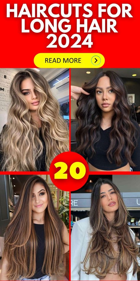 Haircuts for Long Hair 2024: Top 20 Ideas and Trends Long Hair Short Face Frame, Latest Long Haircut For Women, 2024 Haircuts For Women Long, Long Layered Haircuts 2024, Types Of Haircuts For Long Hair, Long Hair Cuts 2024 Trends, Haircuts For Really Long Hair, Hair Trends 2024 Haircuts Women Long, Long Hair 2024 Trends Women