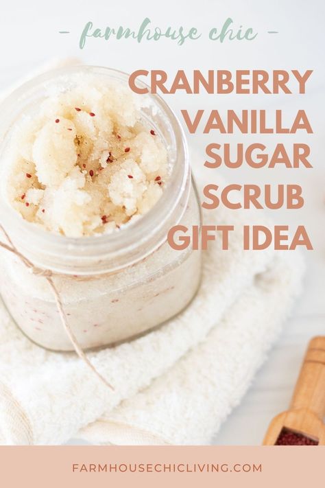 Cranberries add a burst of crimson red with a holiday appeal, which makes this cranberry vanilla scrub recipe a great homemade gift idea. Cranberry Candles Diy, Homemade Christmas Sugar Scrub, Christmas Sugar Scrub Recipes, Christmas Body Scrubs, Christmas Sugar Scrub Diy, Lotion Business, Christmas Sugar Scrub, Cranberry Sugar Scrub, Christmas Sugar Scrubs